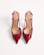 Valentino VLogo Signature Patent Leather Slingback Pump 80Mm - Image 5